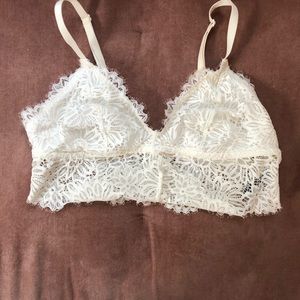 Bralette white lace top